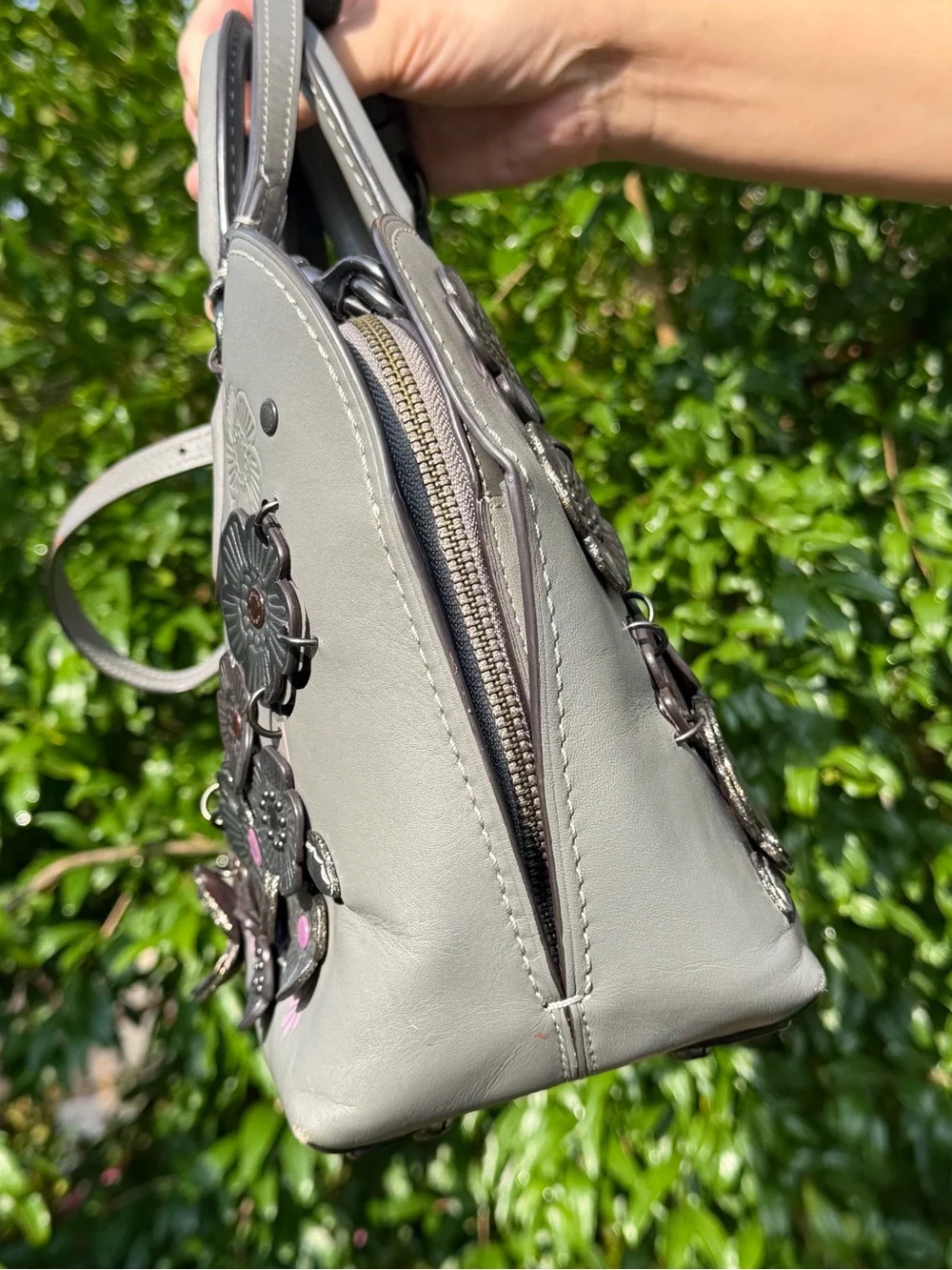 Coach Dakotah Satchel 22 With Linked Tea Rose 22855